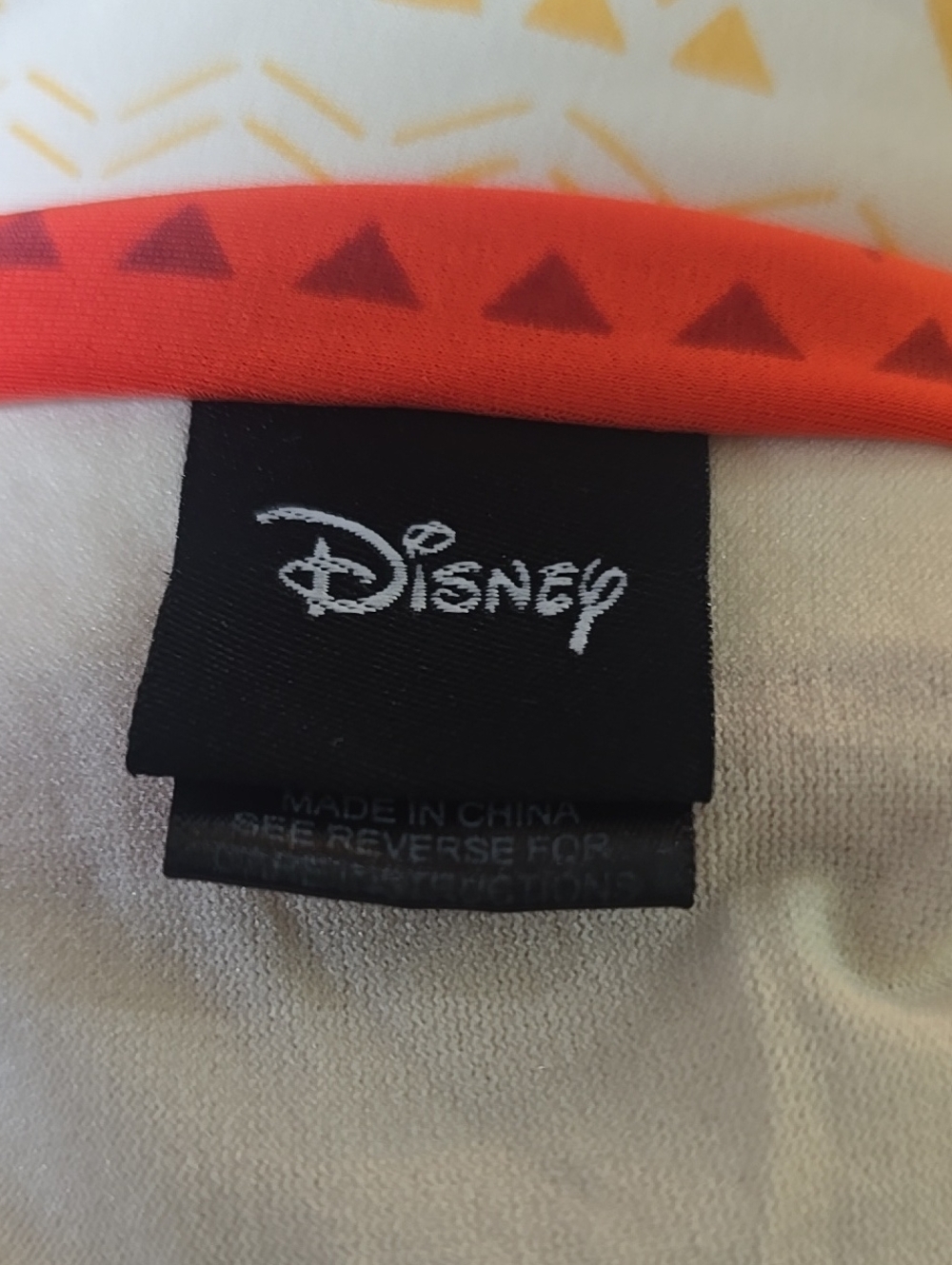 Disney ! Orange Trim & Cream Graphic Swim Top - Picture 2 of 5
